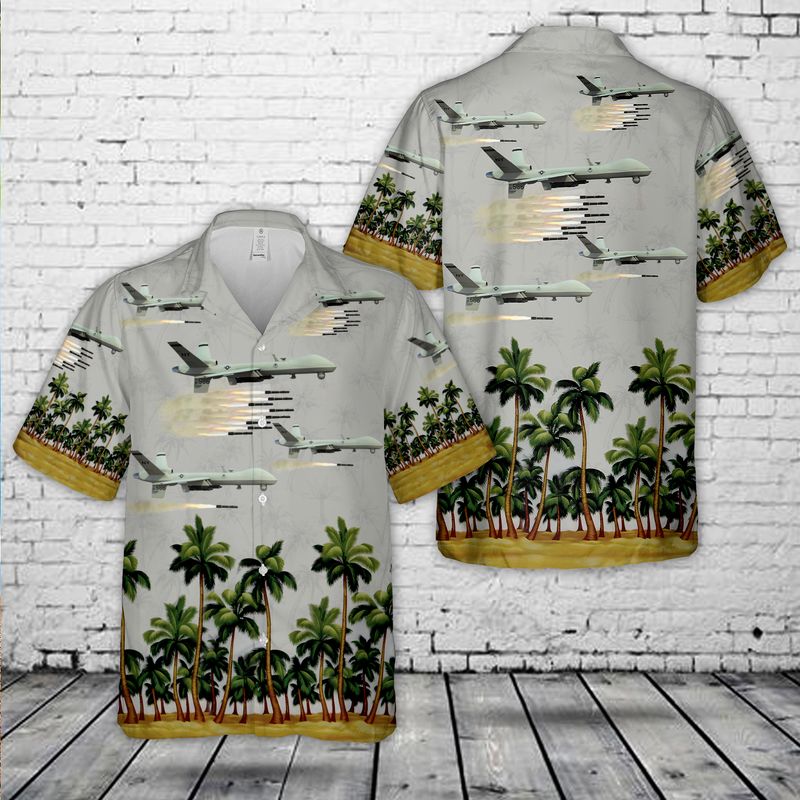 General Atomics MQ-9 Reaper Hawaiian Shirt