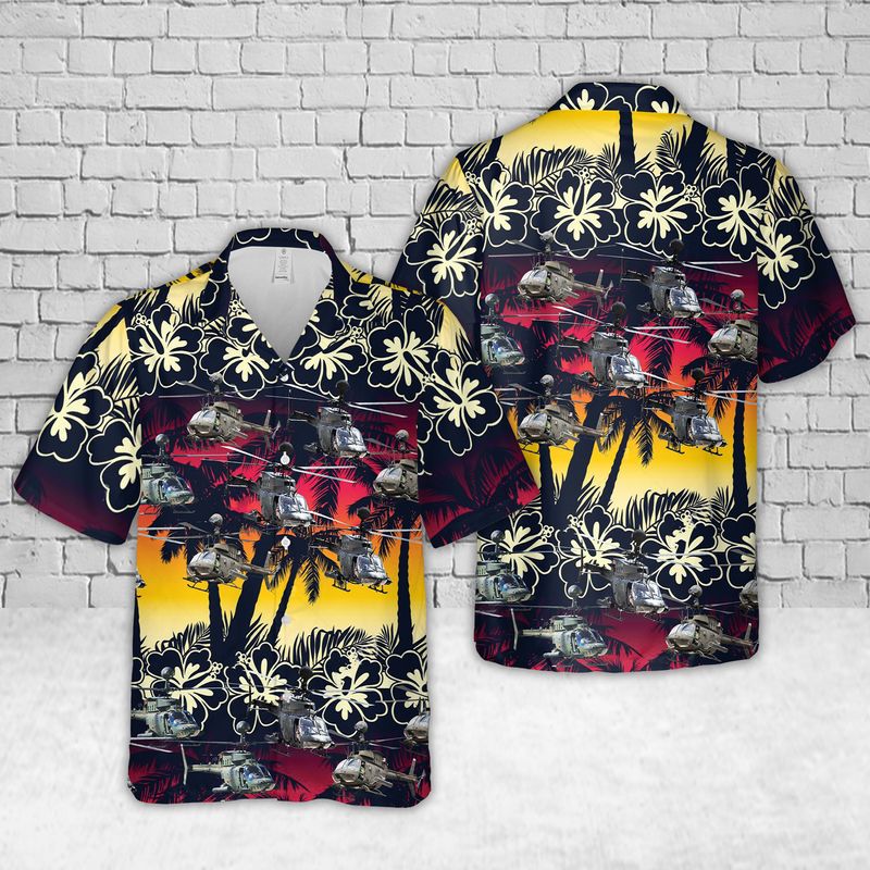 US Army Bell OH-58 Kiowa Hawaiian Shirt