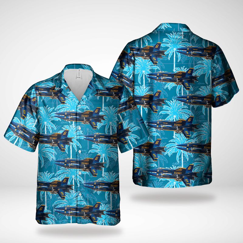US Navy Blue Angels Hawaiian Shirt