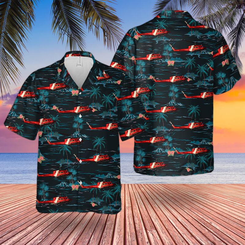 Canadian Coast Guard Bell 412s Hawaiian Shirt