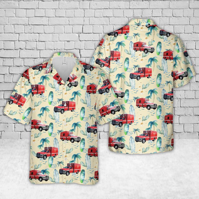 Phoenix Fire Department Ambulance Arizona Hawaiian Shirt
