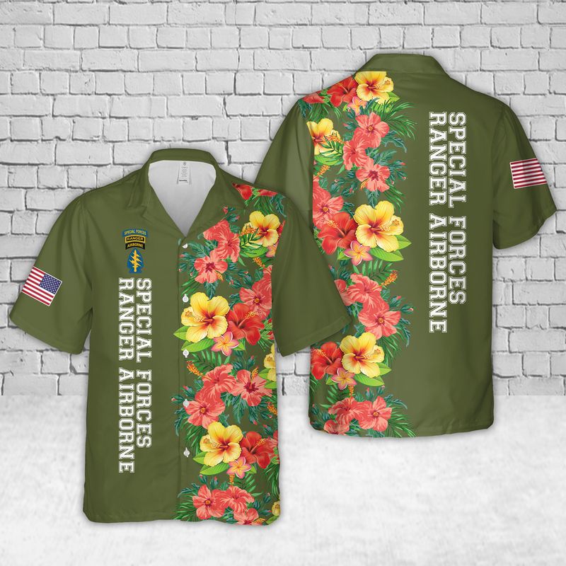 Us Army 101st Airborne Ranger Special Forces Hawaiian Shirt - T