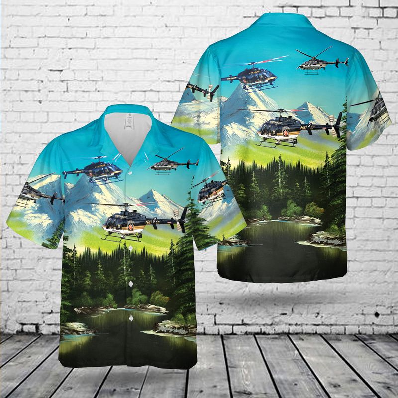 Pennsylvania State Police Helicopter Hawaiian Shirt