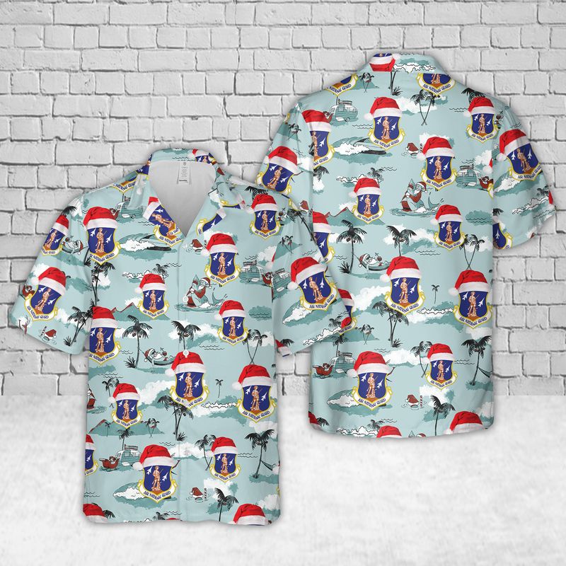 Wisconsin Air National Guard Christmas Hawaiian Shirt