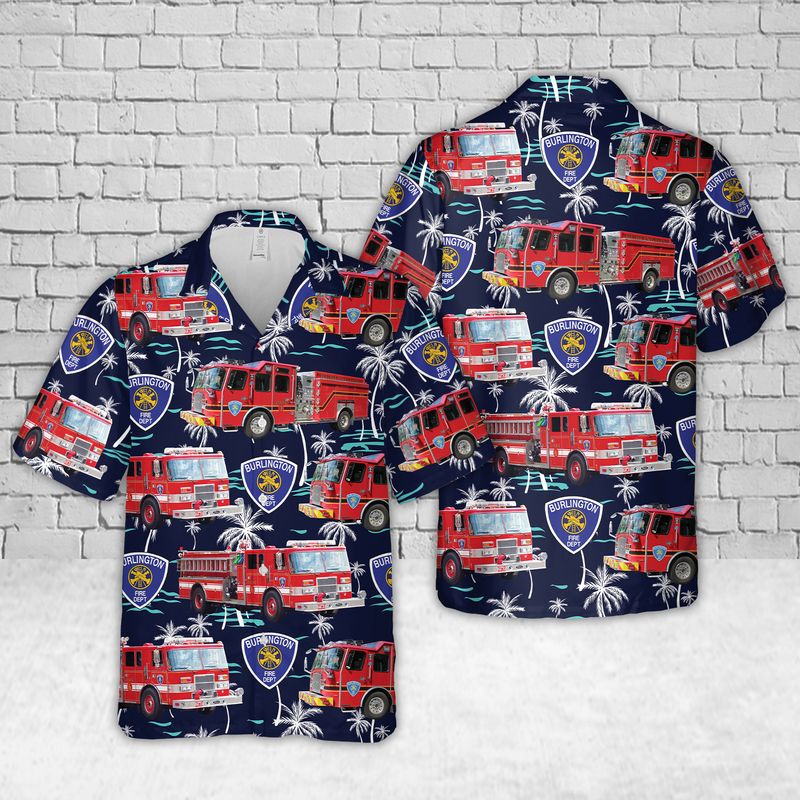 Vermont Burlington Fire Department Hawaiian Shirt