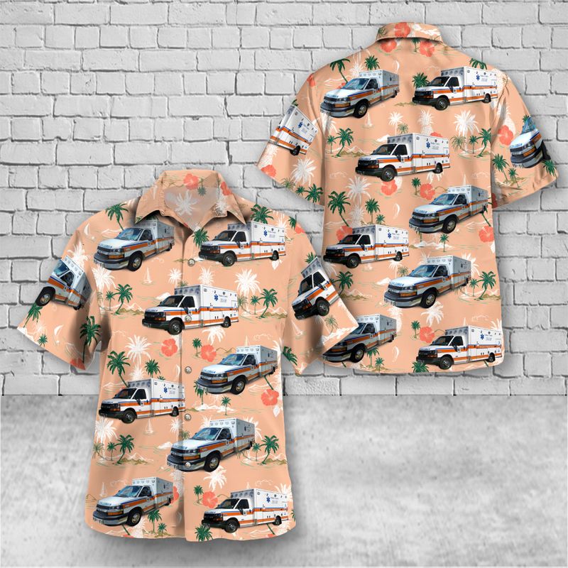 Stokes County EMS Hawaiian Shirt
