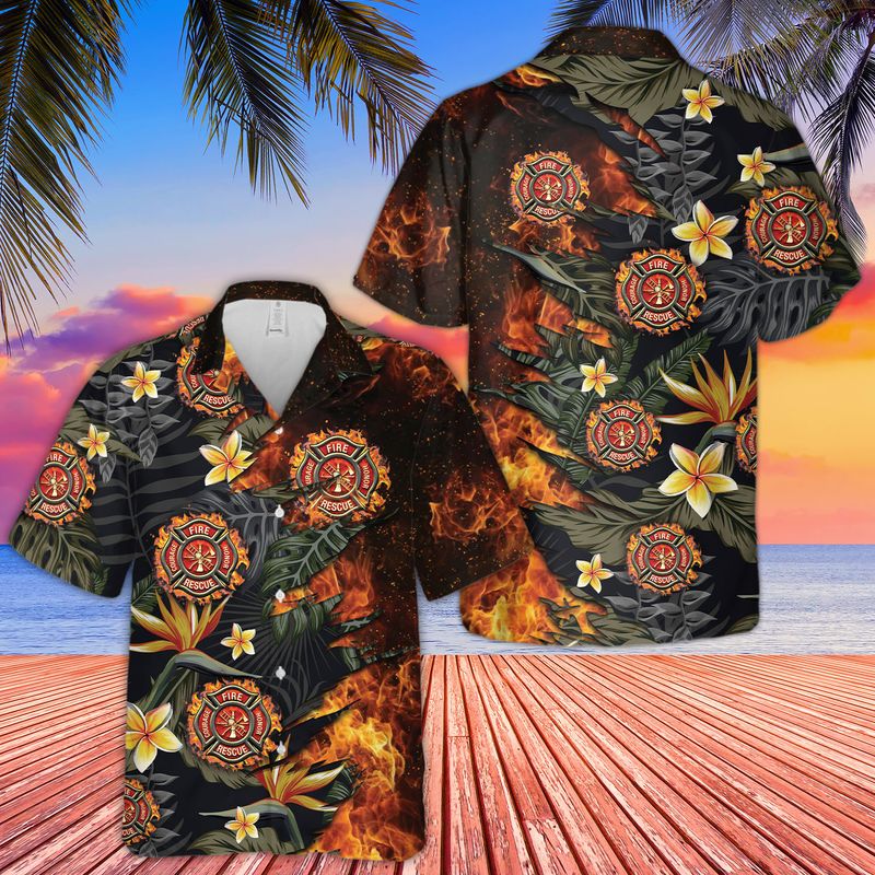 US Firefighter Hawaiian Shirt
