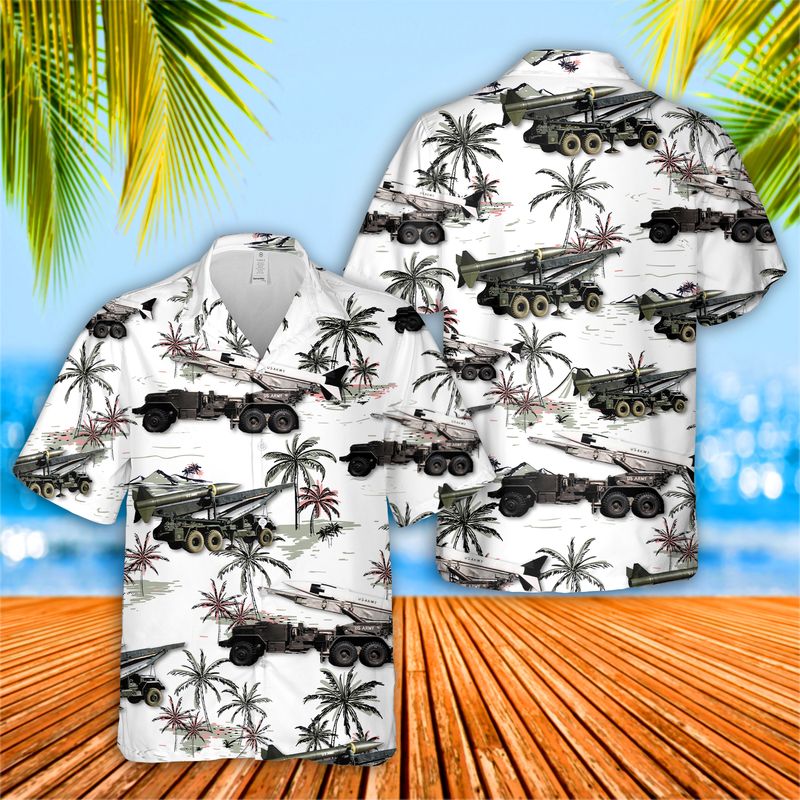 US Army Honest John Artillery Rocket Hawaiian Shirt