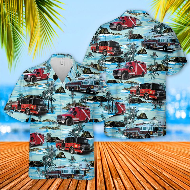New York Bayport Fire Department Hawaiian Shirt