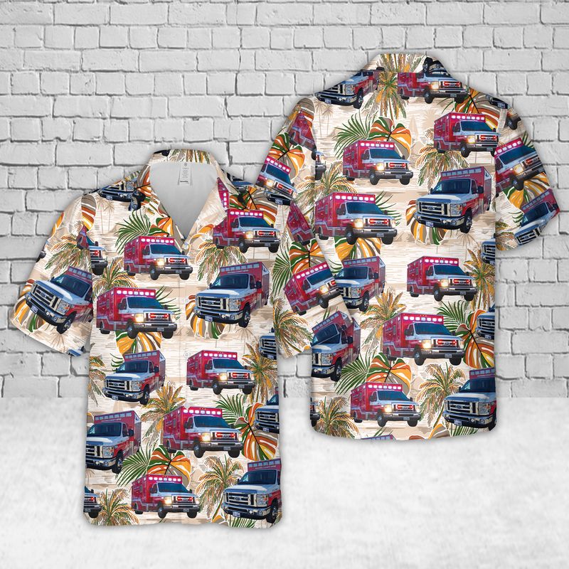 Texas Rockwall County EMS Hawaiian Shirt