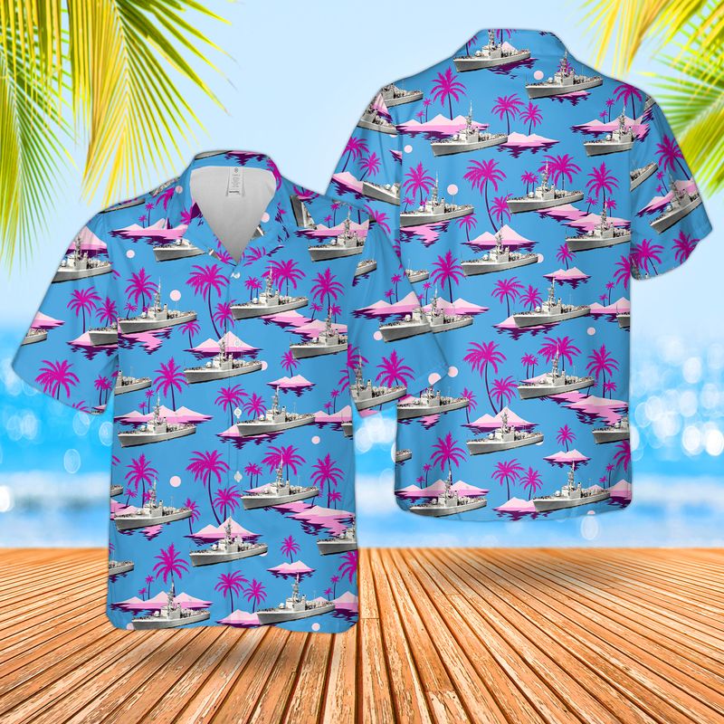 Royal Canadian Navy RCN HMCS Mackenzie (DDE 261) Mackenzie-class Destroyer Hawaiian Shirt