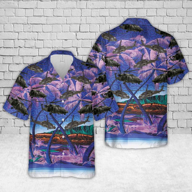 US Army EH-60 Black Hawk Hawaiian Shirt