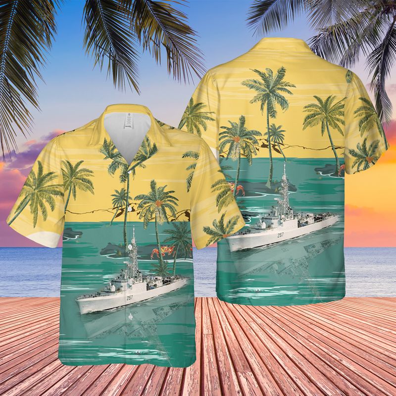 Royal Canadian Navy RCN HMCS Restigouche (DDE 257) Restigouche-class destroyer Hawaiian Shirt