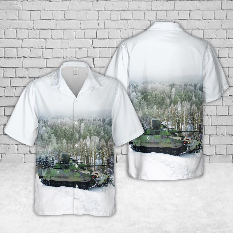 Swedish Army CV9040 AAV - Anti-Air Vehicle Hawaiian Shirt