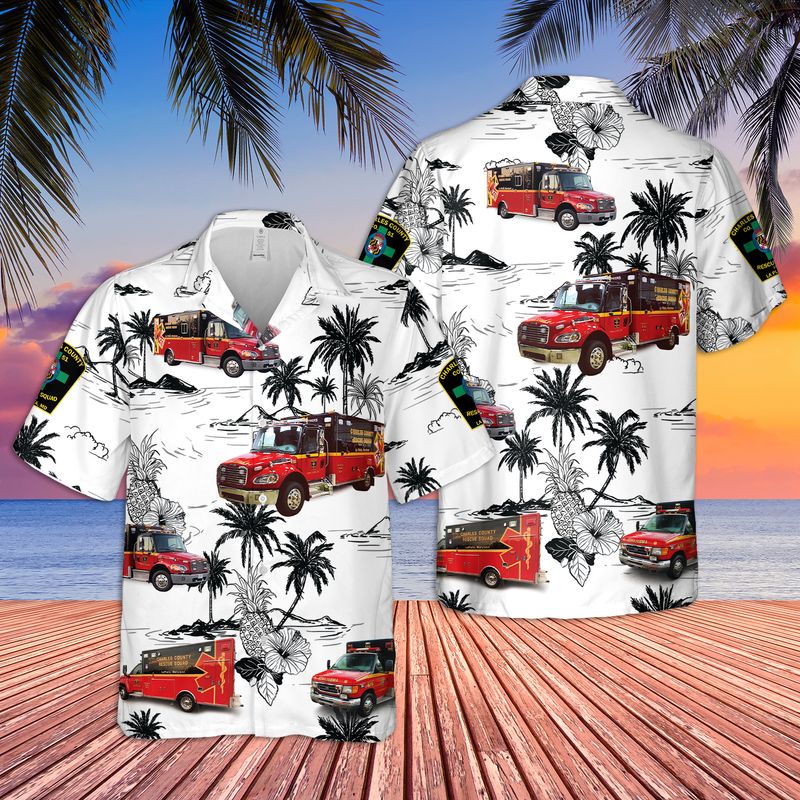 Charles County Volunteer Rescue Squad, EMS 51 Hawaiian Shirt