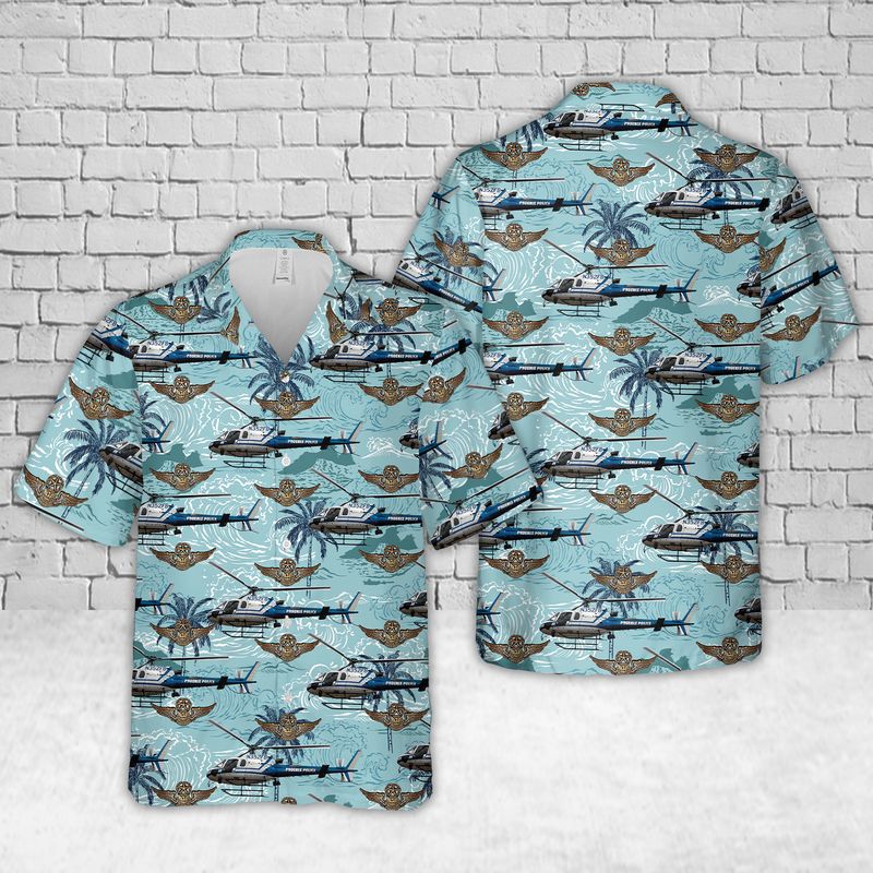 Phoenix Police Helicopter Hawaiian Shirt