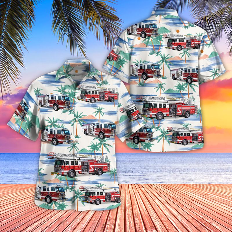 Panama City Beach, Bay County, Florida, Panama City Beach Fire Rescue Hawaiian Shirt