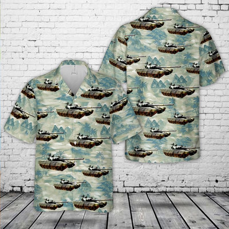 Finnish army T-72M1 battle tank Ps264-122 Hawaiian Shirt