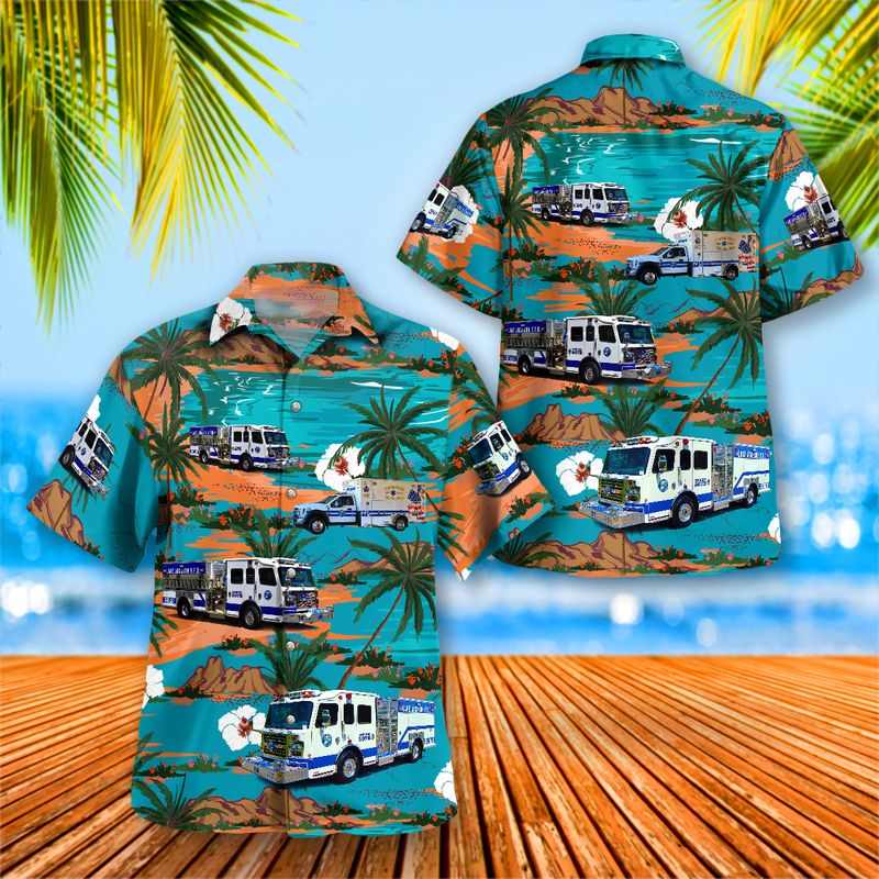 Lake Jackson Volunteer Fire Department, Manassas, Virginia Hawaiian Shirt