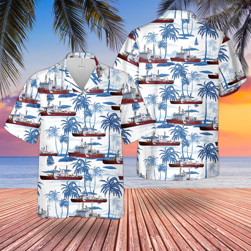 Canadian Coast Guard Pierre Radisson class Arctic Class 3 Medium Icebreaker Hawaiian Shirt