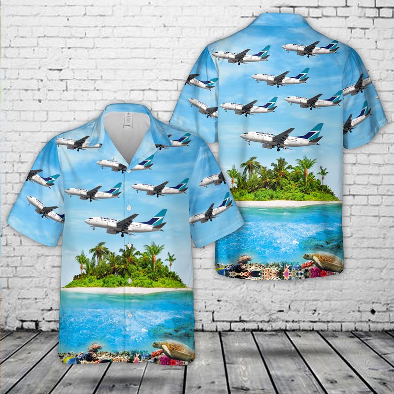 WestJet Boeing 737-600 Hawaiian Shirt