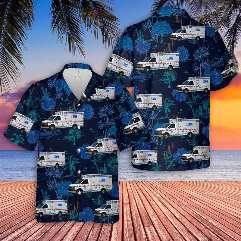 North Carolina Lincoln County EMS Hawaiian Shirt