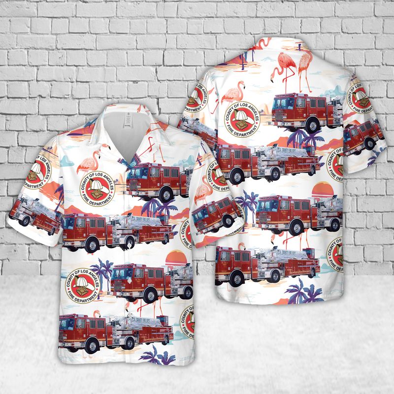 Los Angeles County Fire Department Hawaiian Shirt