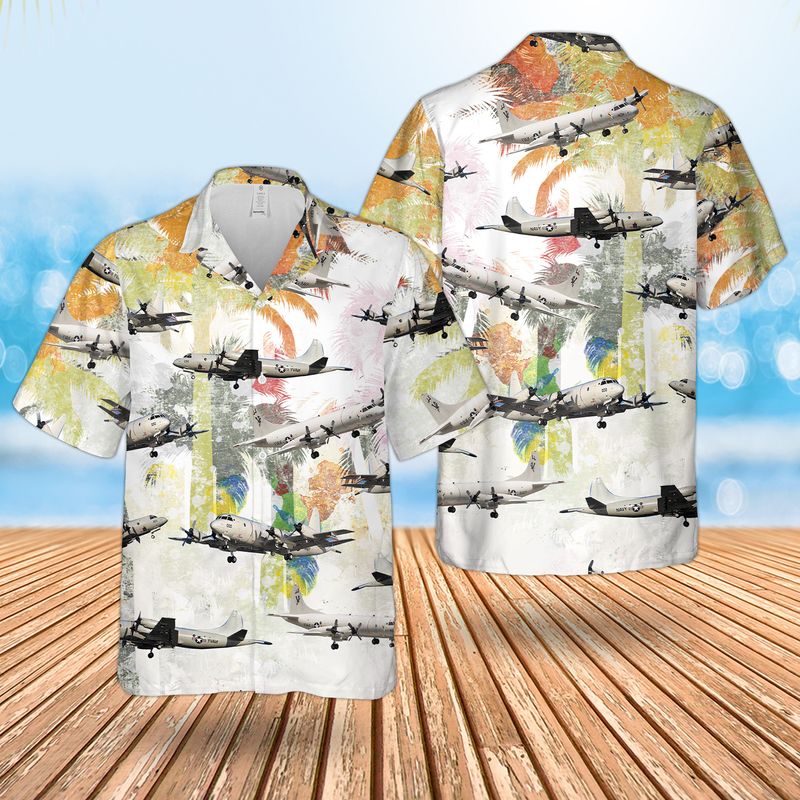 US Navy Lockheed P-3 Orion Hawaiian Shirt