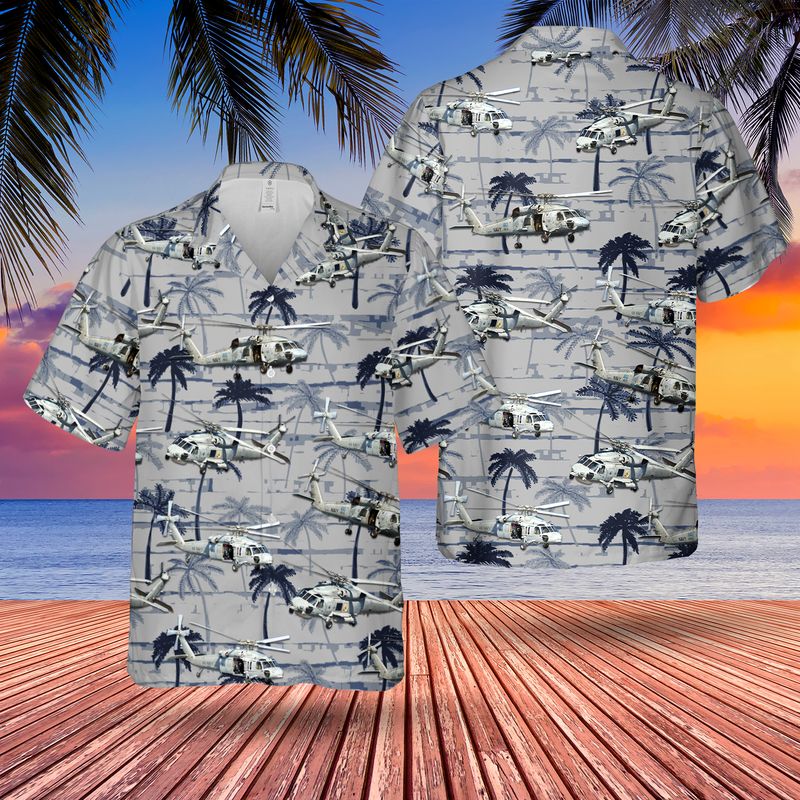 US Navy Sikorsky SH-60 Seahawk Hawaiian Shirt