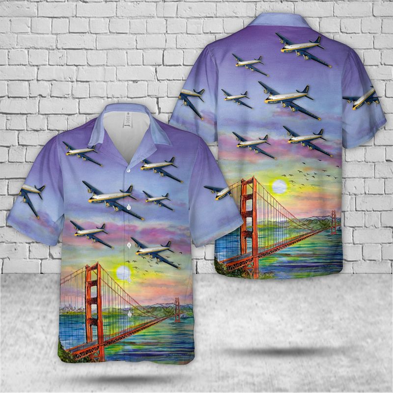 US Navy Blue Angels Douglas R5D Hawaiian Shirt