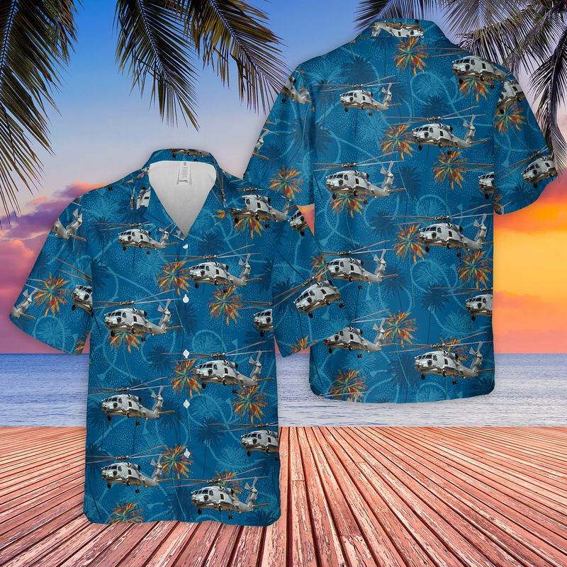 US Navy Sikorsky MH-60R Seahawk Hawaiian Shirt