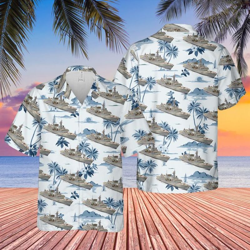 Royal Canadian Navy HMCS Winnipeg FFH 338 Hawaiian Shirt