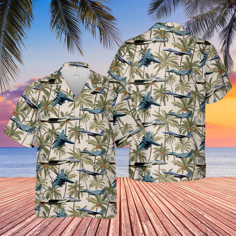 US Air Force McDonnell Douglas F-15 Eagle Hawaiian Shirt