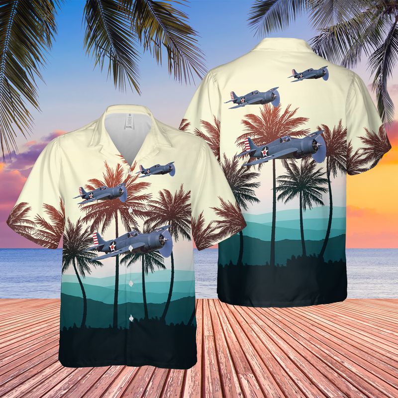 US Navy Grumman F4F-3 Hawaiian Shirt