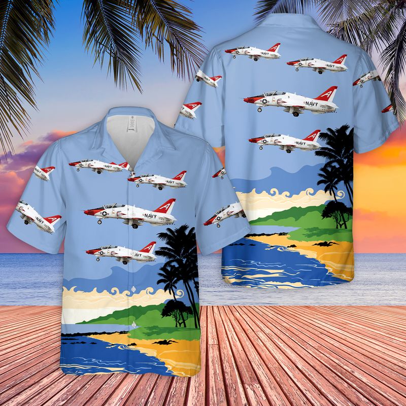 US Navy McDonnell Douglas T-45C Goshawk Hawaiian Shirt