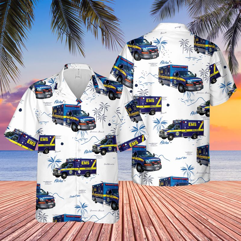 Florida Sumter County EMS Hawaiian Shirt