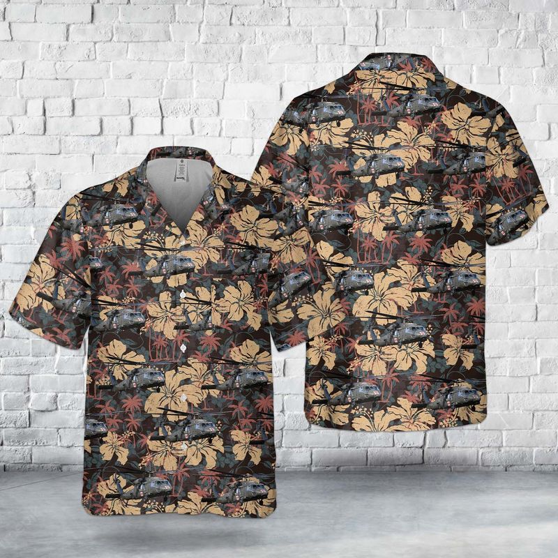 US Army Sikorsky UH-60 Blackhawk Medevac Pocket Hawaiian Shirt