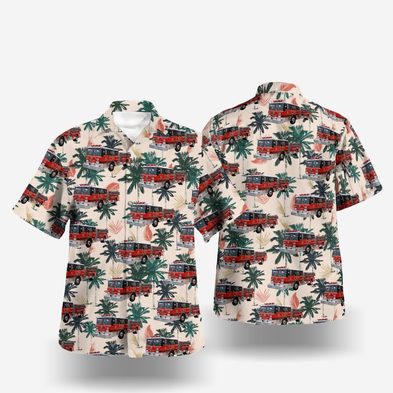 Queens New York Broad Channel Volunteer Fire Department Hawaiian Shirt