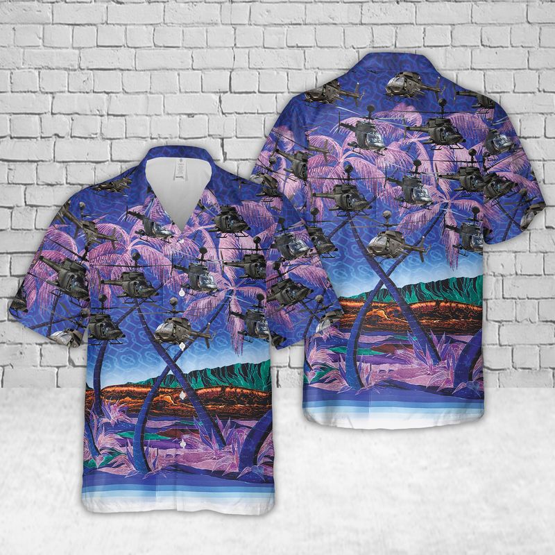 US Army Bell OH-58 Kiowa Hawaiian Shirt