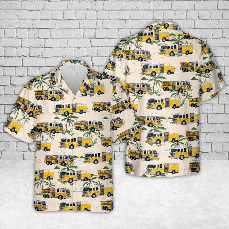 Bay District Volunteer Fire Department Hawaiian Shirt