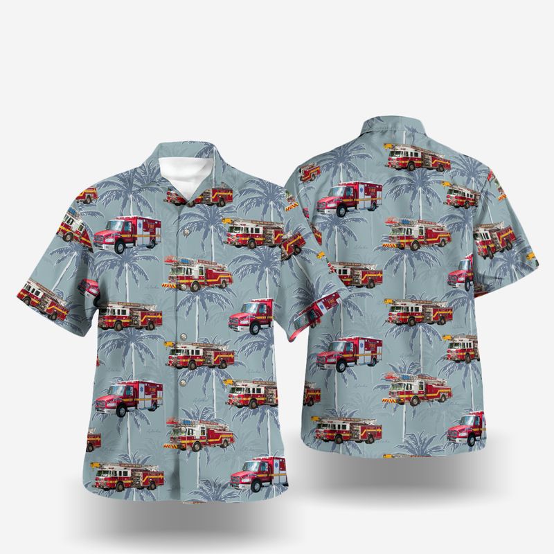 Oakland Park Broward County Florida Oakland Park Fire Department Hawaiian Shirt