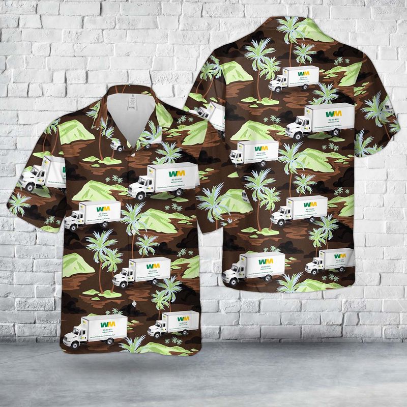 2013 International Durastar Box Van - Waste Management Hawaiian Shirt
