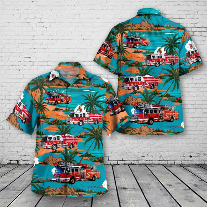 Lighthouse Point Fire Rescue, Florida Hawaiian Shirt