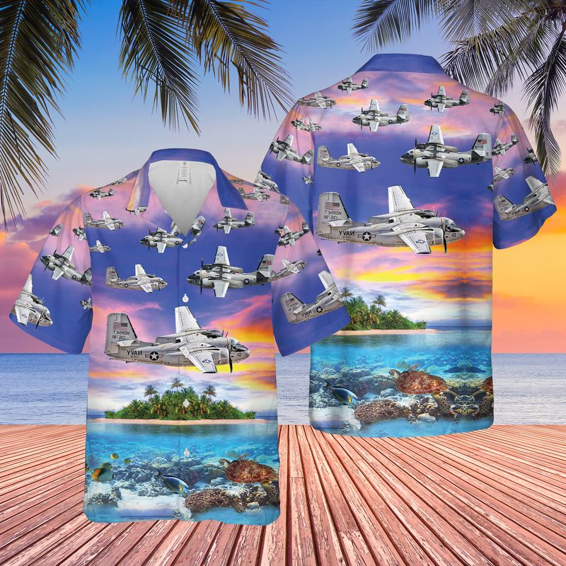 US Navy Grumman C-1 Trader COD VRC-50 Hawaiian Shirt