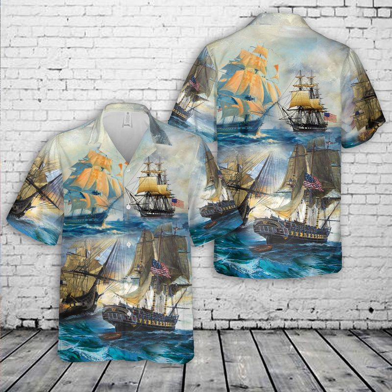 US Navy USS Constitution Hawaiian Shirt
