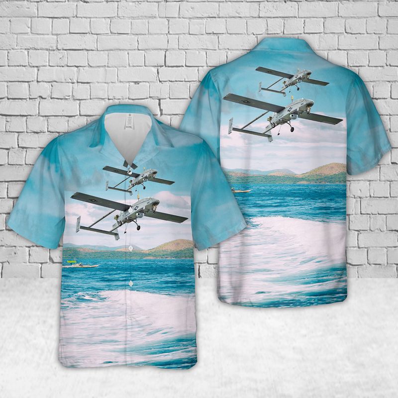 US Navy RQ-2B Pioneer Unmanned Aerial Vehicle Hawaiian Shirt
