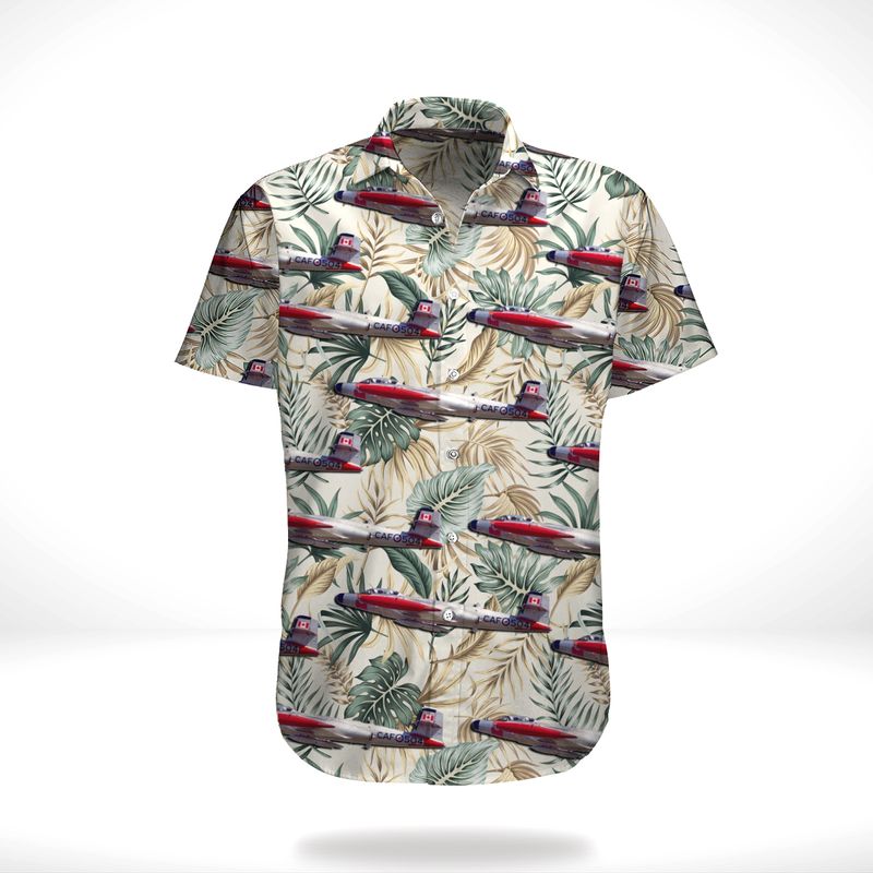 RCAF Avro Canada CF-100 Canuck Mk5 Tropical Floral Hawaiian Shirt