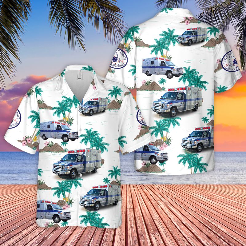 Lawrence County EMS Hawaiian Shirt