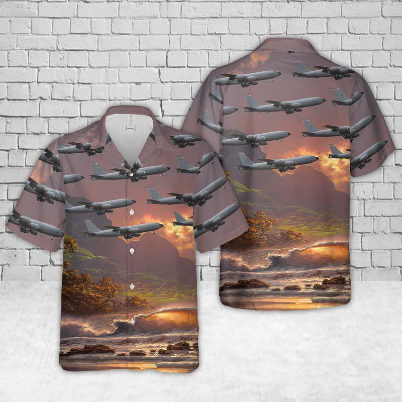 Wisconsin Air National Guard KC-135R Stratotanker Hawaiian Shirt