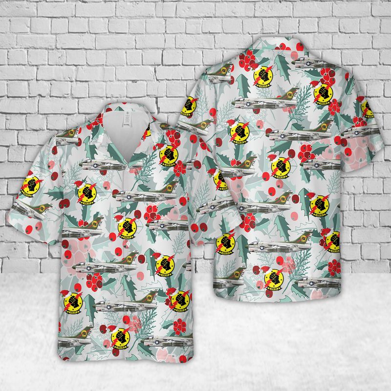 US Navy A-7E Corsair II of VFA-25 "Fist of the Fleet" Christmas Hawaiian Shirt